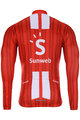 BONAVELO Zimowa koszulka kolarska z długim rękawem - SUNWEB 2020 WINTER - czerwony/biały