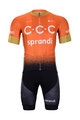 BONAVELO Krótka koszulka kolarska i spodenki - CCC 2020 - pomarańczowy/czarny