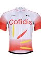 BONAVELO Koszulka kolarska z krótkim rękawem - COFIDIS 2020 - biały/czerwony