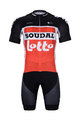 BONAVELO Krótka koszulka kolarska i spodenki - LOTTO SOUDAL 2020 - biały/czerwony/czarny