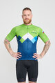 BONAVELO Koszulka kolarska z krótkim rękawem - SLOVENIA - zielony/niebieski