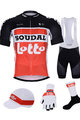 BONAVELO Kolarski mega zestaw - LOTTO SOUDAL 2020 - czerwony/czarny/biały