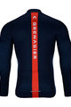 BONAVELO Zimowa koszulka kolarska z długim rękawem - INEOS 2021 WINTER - czarny/niebieski