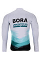 BONAVELO Zimowa koszulka kolarska z długim rękawem - BORA 2021 WINTER - zielony/czarny/biały