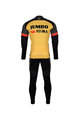 BONAVELO Zimowa kolarska koszulka i spodnie - JUMBO-VISMA 2021 WNT - żółty/czarny