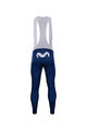 BONAVELO Długie spodnie kolarskie z szelkami - MOVISTAR 2021 WINTER - niebieski
