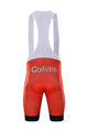 BONAVELO Krótkie spodnie kolarskie z szelkami - COFIDIS 2021 - biały/czerwony