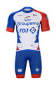 BONAVELO Krótka koszulka kolarska i spodenki - GROUPAMA FDJ 2021 - biały/niebieski/czerwony