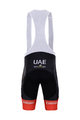 BONAVELO Krótkie spodnie kolarskie z szelkami - UAE 2021 - biały/czerwony/czarny