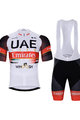 BONAVELO Krótka koszulka kolarska i spodenki - UAE 2021 - biały/czarny