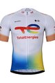 BONAVELO Koszulka kolarska z krótkim rękawem - TOTAL ENERGIES 2023 - żółty/niebieski/czerwony/biały