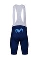 BONAVELO Krótkie spodnie kolarskie z szelkami - MOVISTAR 2022 - niebieski
