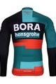 BONAVELO Zimowa koszulka kolarska z długim rękawem - BORA 2023 WINTER - czerwony/biały/czarny/zielony
