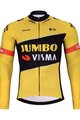 BONAVELO Zimowa koszulka kolarska z długim rękawem - JUMBO-VISMA 2025 WNT - żółty/czarny