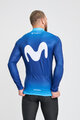 BONAVELO Zimowa koszulka kolarska z długim rękawem - MOVISTAR 2024 WINTER - biały/niebieski