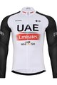 BONAVELO Zimowa koszulka kolarska z długim rękawem - UAE 2024 WINTER - biały/czarny/czerwony