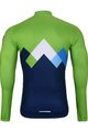 BONAVELO Zimowa koszulka kolarska z długim rękawem - SLOVENIA - niebieski/zielony