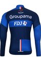 BONAVELO Zimowa kolarska koszulka i spodnie - FDJ 2023 WINTER - czarny/niebieski