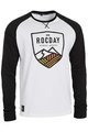 ROCDAY Kolarska koszulka z długim rękawem - CREST - biały/czarny