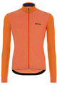 SANTINI Zimowa kolarska koszulka i spodnie - COLORE PURO WINTER - pomarańczowy/czarny