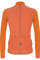 SANTINI Zimowa kolarska koszulka i spodnie - COLORE PURO WINTER - pomarańczowy/czarny