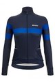 SANTINI Zimowa kolarska koszulka i spodnie - CORAL BENGAL+OMNIA W - czarny/niebieski