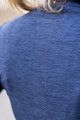 SANTINI Zimowa koszulka kolarska z długim rękawem - COLORE PURO LADY - niebieski