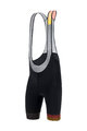 SANTINI Krótkie spodnie kolarskie z szelkami - LA VUELTA 2020 - czarny