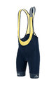 SANTINI Krótkie spodnie kolarskie z szelkami - LA VUELTA 2020 - żółty/czarny