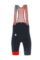 SANTINI Krótkie spodnie kolarskie z szelkami - LA VUELTA 2020 - czerwony/czarny