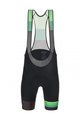 SANTINI Krótkie spodnie kolarskie z szelkami - LA VUELTA 2021 - czarny/zielony