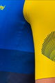 SANTINI Koszulka kolarska z krótkim rękawem - LA VUELTA 2021 - żółty/niebieski