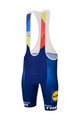 SANTINI Krótkie spodnie kolarskie z szelkami - LIDL TREK 2024 - niebieski