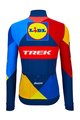 SANTINI Zimowa koszulka kolarska z długim rękawem - LIDL TREK 2024 - żółty/czerwony/niebieski