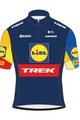 SANTINI Koszulka kolarska z krótkim rękawem - LIDL TREK 2024 KIDS - żółty/czerwony/niebieski