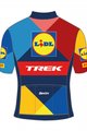 SANTINI Koszulka kolarska z krótkim rękawem - LIDL TREK 2024 KIDS - żółty/czerwony/niebieski