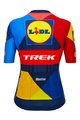 SANTINI Koszulka kolarska z krótkim rękawem - LIDL TREK 2024 LADY - niebieski/żółty/czerwony