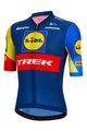 SANTINI Koszulka kolarska z krótkim rękawem - LIDL TREK 2024 TEAM ORIGINAL - czerwony/żółty/niebieski