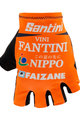 SANTINI Kolarskie rękawiczki z krótkimi palcami - NIPPO FANTINI 2019 - pomarańczowy/niebieski/biały