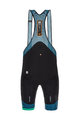 SANTINI Krótkie spodnie kolarskie z szelkami - KARMA MILLE - niebieski/czarny