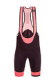 SANTINI Krótkie spodnie kolarskie z szelkami - KARMA MILLE - bordowy/różowy