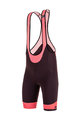 SANTINI Krótkie spodnie kolarskie z szelkami - KARMA MILLE - bordowy/różowy
