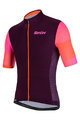 SANTINI Koszulka kolarska z krótkim rękawem - MITO SPILLO - pomarańczowy/bordowy/różowy