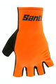 SANTINI Kolarskie rękawiczki z krótkimi palcami - ISTINTO - czarny/pomarańczowy