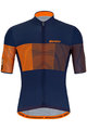 SANTINI Koszulka kolarska z krótkim rękawem - TONO FRECCIA - niebieski/pomarańczowy