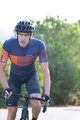 SANTINI Koszulka kolarska z krótkim rękawem - TONO FRECCIA - niebieski/pomarańczowy