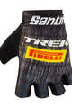 SANTINI Kolarskie rękawiczki z krótkimi palcami - TREK PIRELLI 2021 - żółty/czarny