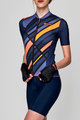 SANTINI Koszulka kolarska z krótkim rękawem - SLEEK RAGGIO LADY - niebieski/pomarańczowy