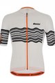 SANTINI Krótka koszulka kolarska i spodenki - TONO PROFILO - pomarańczowy/czarny/biały