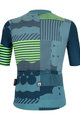 SANTINI Koszulka kolarska z krótkim rękawem - DELTA OPTIC - zielony/niebieski